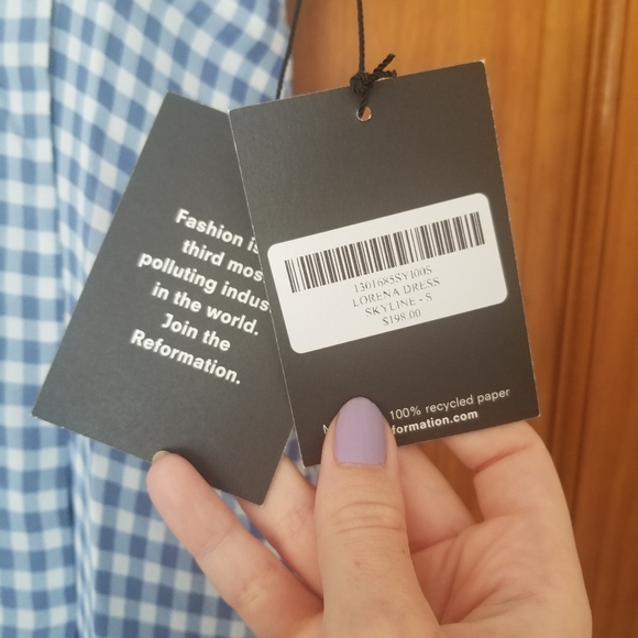 Reformation Lorena Dress in Skyline - Picture 5 of 6